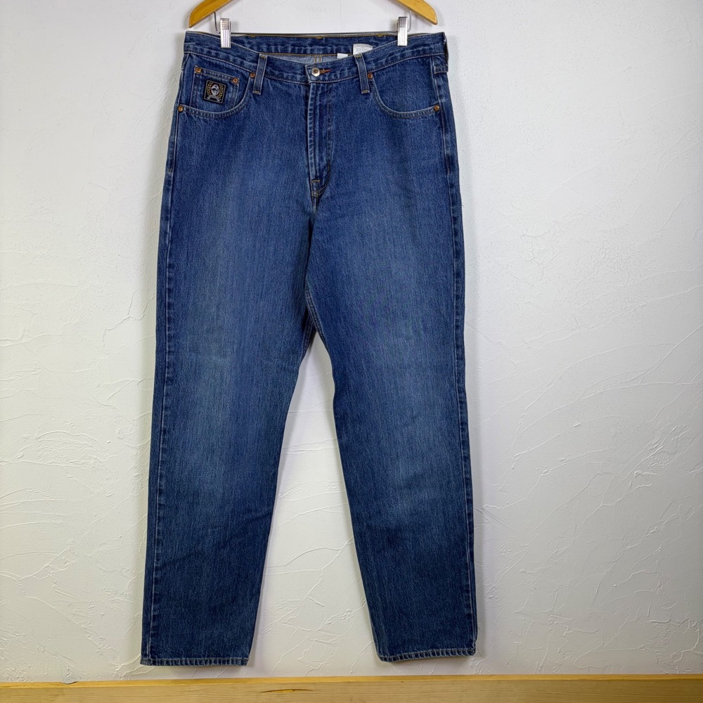 Cinch Up Denim Jeans Mens 36x38 Blue Straight Leg Western Cowboy Workwear